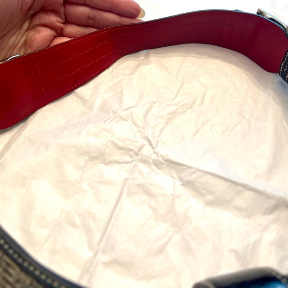 🔥 Vintage COACH Herringbone Wool Hamptons Hobo Bag – Style 1407 – EUC - Picture 6 of 9